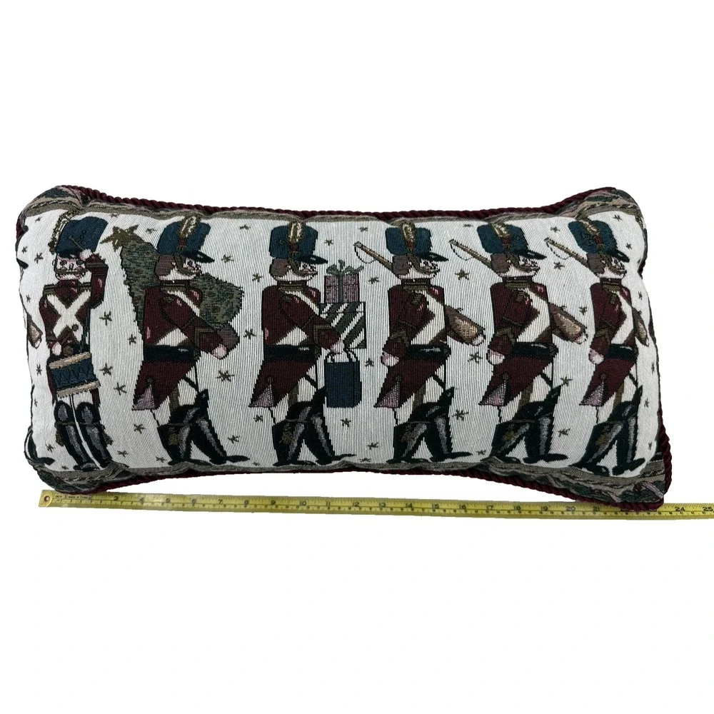 Vintage Newport Tapestry Christmas Toy Soldier Throw Pillows 22